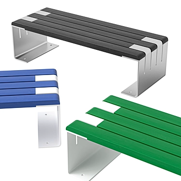 Urban Bench 3D Model Kit 3D model image 1 