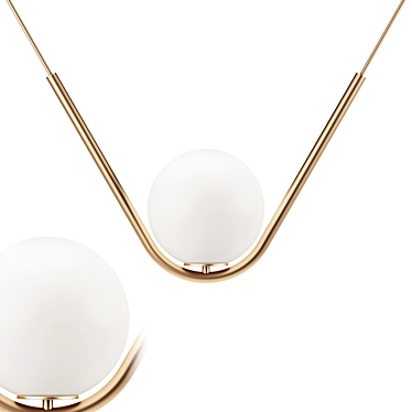 Elegant PERLE 1 Light Fixture 3D model image 1 