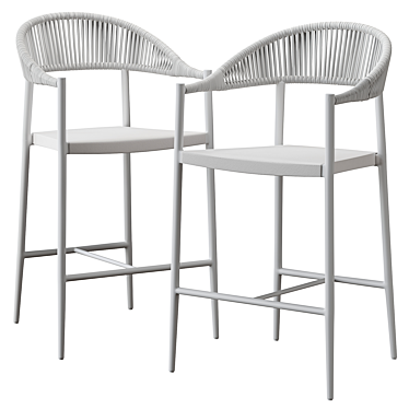  Florida Seating Aluminum Outdoor Stool 3D model image 1 