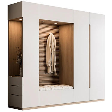 Entryway Organizer Hallway Wardrobe 3D model image 1 