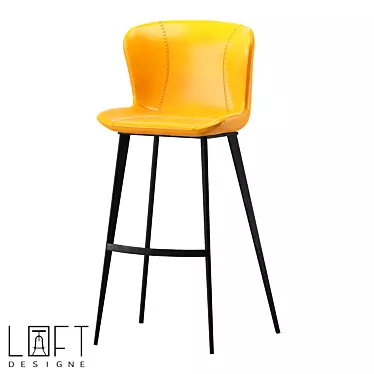 Industrial Metal Bar Stool 30524 Model 3D model image 1 