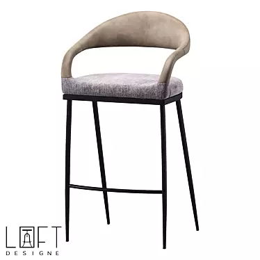 Industrial Style Bar Stool 30530 3D model image 1 