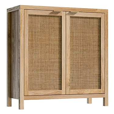 Modern Safura 34 Sideboard: UV Unwrapped, Real Size 3D model image 1 