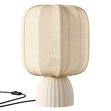 Textured Rib Table Lamp 3D model image 1 