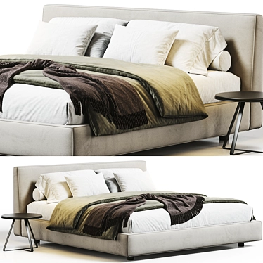 Modern Flexteam Ray Bed Model 3D model image 1 