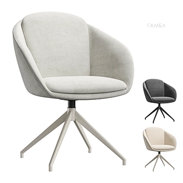  Scandi Style Upholstered Dining Chair 3D model image 1 