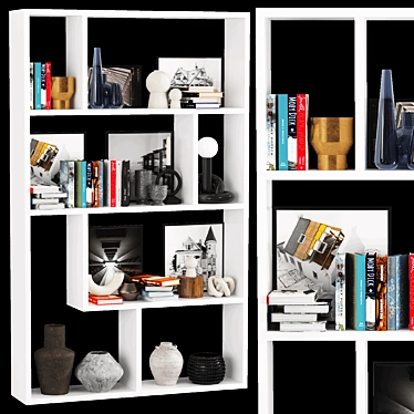  Modern Stylish Egge Bookcase 3D model image 1 