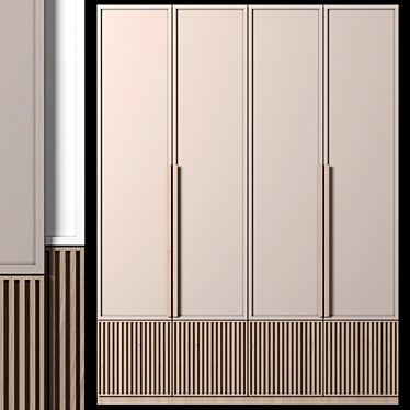 Modular Wardrobe 123 3D model image 1 