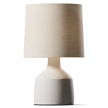 Sleek Concrete Table Lamp 3D model image 1 