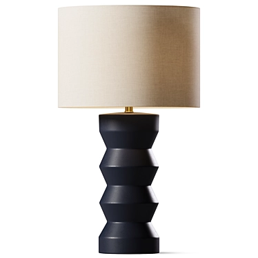 Elegant Dublin Ceramic Table Lamp 3D model image 1 