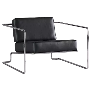 Elegant Saga Lounge Chair Fusion 3D model image 1 