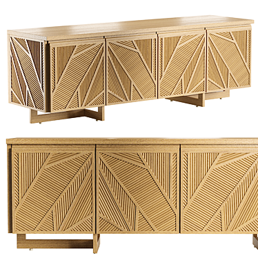 Geometric Oak Sticks TV cabinet