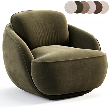 Alpine Armchair Modern Style 3D Model 3D model image 1 