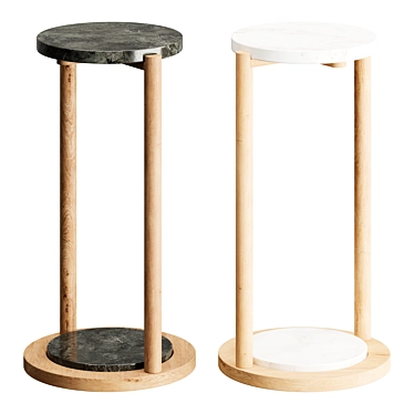 Sleek Accent Table for Drinks 3D model image 1 