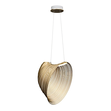 Wooden Dome LED Pendant Light 3D model image 1 