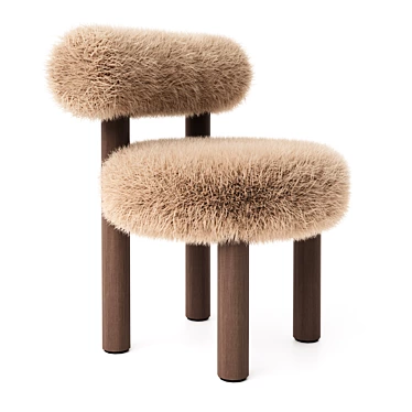 CoronaHairMtl Fluffy Chair Gropius 3D model image 1 