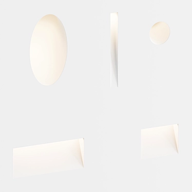 Customizable Plaster Lighting Fixtures 3D model image 1 