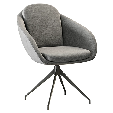 Gamble Textile Light Grey Chair 3D model image 1 