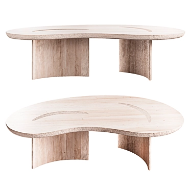 Contemporary Luna Dining Table 3D model image 1 