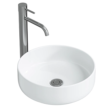 Stylish BELBAGNO BB1357 Countertop Sink 3D model image 1 
