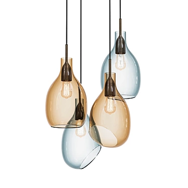 Industrial Style Pendant Light: LOVISA 3D model image 1 