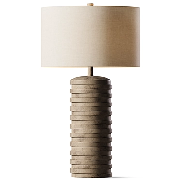 Elegant Taupe Table Lamp 3D model image 1 