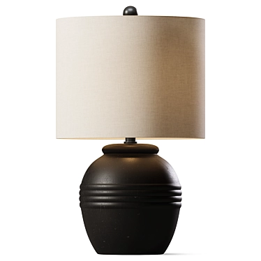 Elegant Maineville Ceramic Table Lamp 3D model image 1 