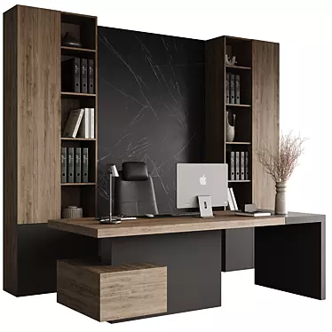  Executive Office Desk Set 002 3D model image 1 