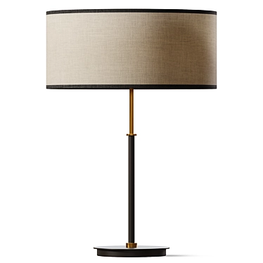 Elegant Twist Gold Table Lamp 3D model image 1 