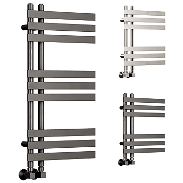 Designer heated towel rail Arezzo Anthracite 800 x 500 mm with 9 bars