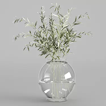 olive bouquet 30 in glass vase