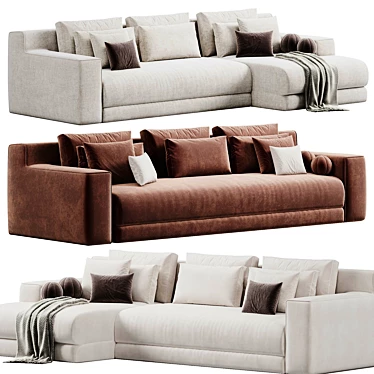 Loll Comp Sofa: Modern Elegance 3D model image 1 