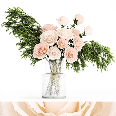 Elegant Rose Bouquet Set 3D model image 1 