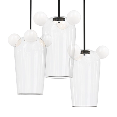 Elegant Bartolomeo Suspension Light 3D model image 1 