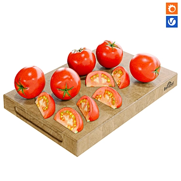 Texture-Ready Tomato Set: Kitchen Ideal 3D model image 1 