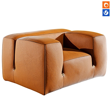 Elegant Tacchini LE MURA Chair 3D model image 1 