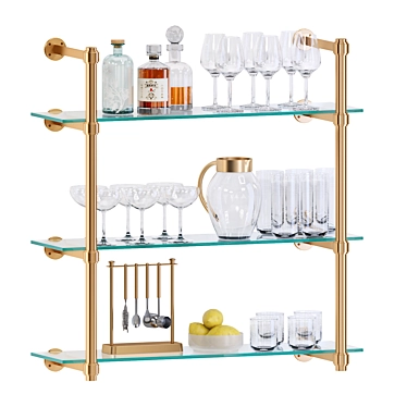 Pottery Barn Everson Brass Tiered Shelves