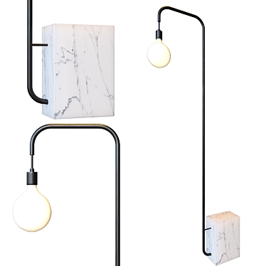 Marble floor lamp