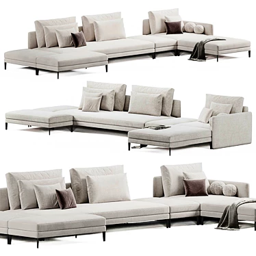 Modern Sectional Sofa by Febal Casa 3D model image 1 