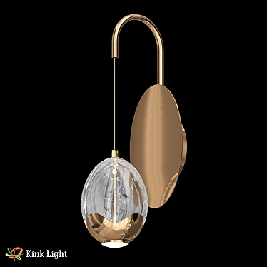 Modern Gold Bertie Wall Sconce 3D model image 1 