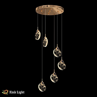 Vixi Gold Pendant Light Modern 3D model image 1 