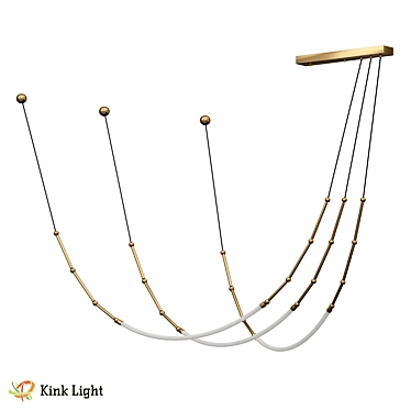 Bofort Bronze Pendant Light 160cm 3D model image 1 