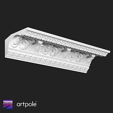 Ornamental Plaster Cornice SK180N 3D model image 1 