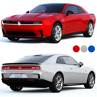 2024 Dodge Charger Daytona: Electric Power 3D model image 1 