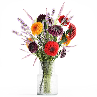 Field Flowers Bouquet Set 3D model image 1 