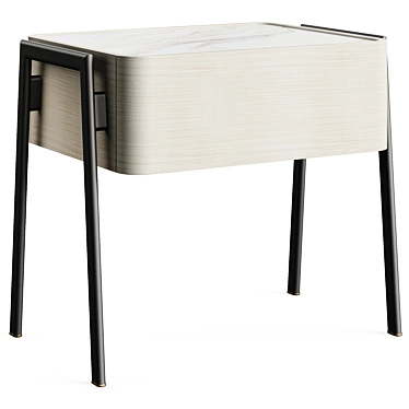  Sleek Modern Bedside Table 3D model image 1 