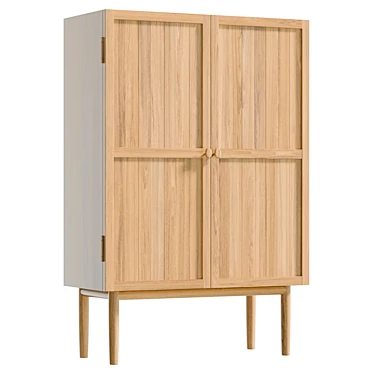 Minimalist Candour Cabinet in Millimeter Measurements 3D model image 1 