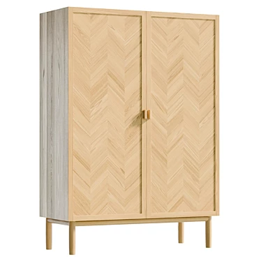 Modern Wooden Cabinet, UV Unwrapped 3D model image 1 