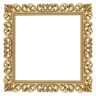 Elegant Classic 3D Frame Mirror 3D model image 1 