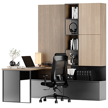 Executive Boss Desk - High-Quality Office Furniture 3D model image 1 